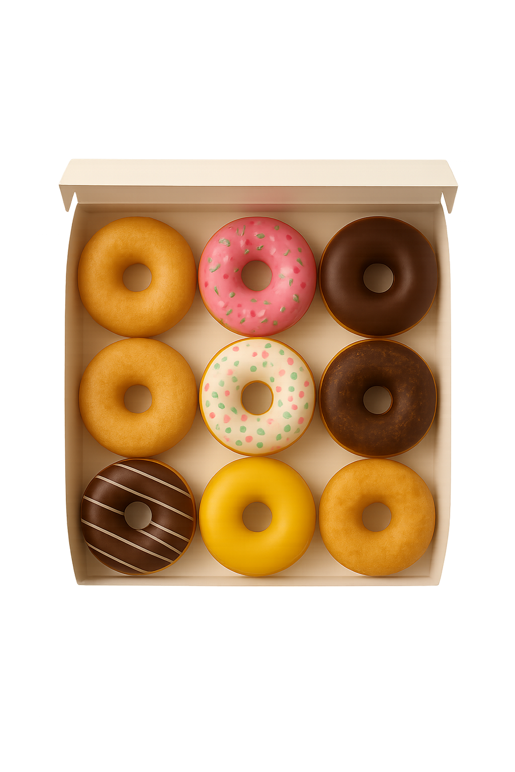 Box of assorted donuts